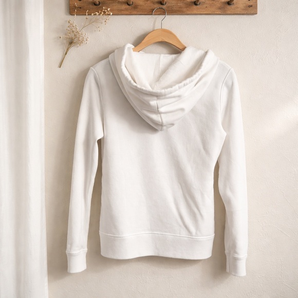 Hollister White Full Zip Hoodie - Picture 2 of 7